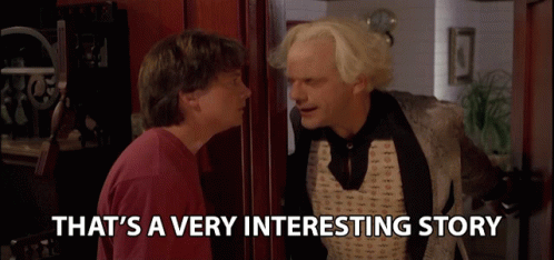 Two Men Saying That's A Very Interesting Story GIF