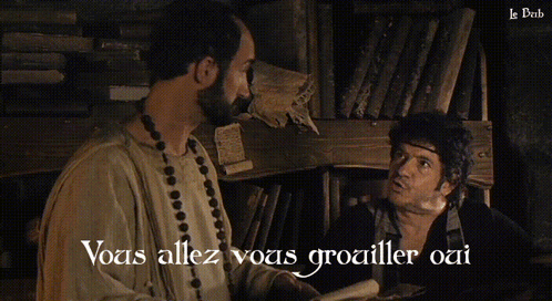 Two Men Saying voas allez voas groailler oai