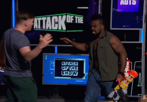Two Men Shaking Hands Attack of the Show
