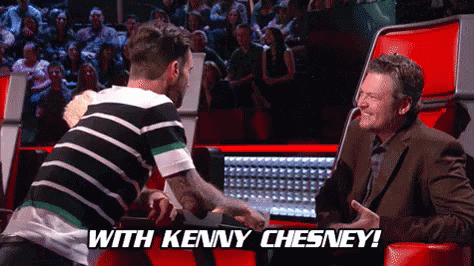 Two Men Shaking Hands In Front Of Crowd Kenny Chesney GIF