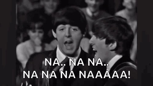 Two Men Singing Na Na Na Naaaa GIF