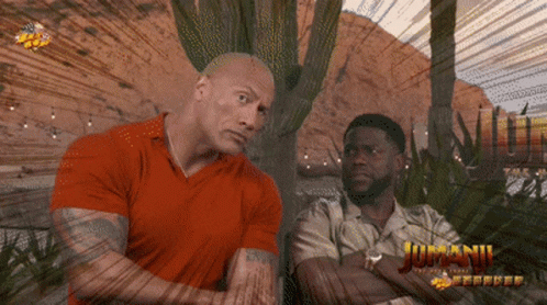 Two Men Sitting Side by Side Jumanji
