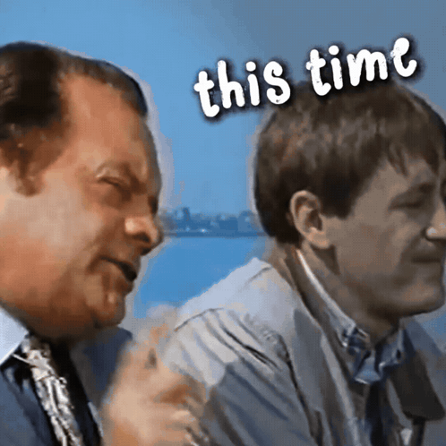 Two Men Sitting Together This Time GIF