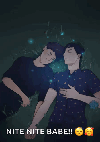 Two Men Sleeping Nite Nite Babe