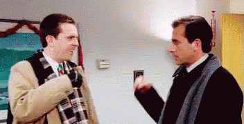Two Men Standing and Talking