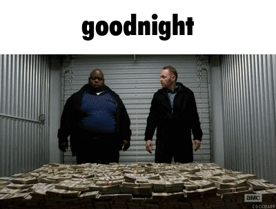 Two Men Standing In Front Of Pile Of Money Goodnight GIF