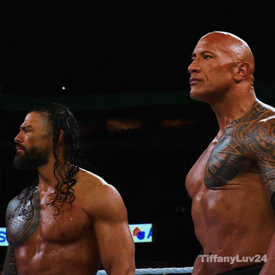 Two Men Standing In Ring With Tiffanyluv24 GIF