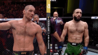 Two Men Standing In UFC Match GIF