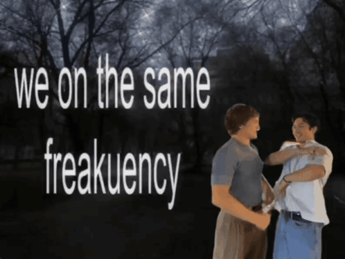 Two Men Standing Next To Each Other GIF