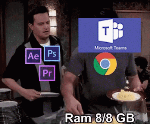 Two Men Standing Next To Each Other With A Microsoft Teams Logo On Their Shirt GIF