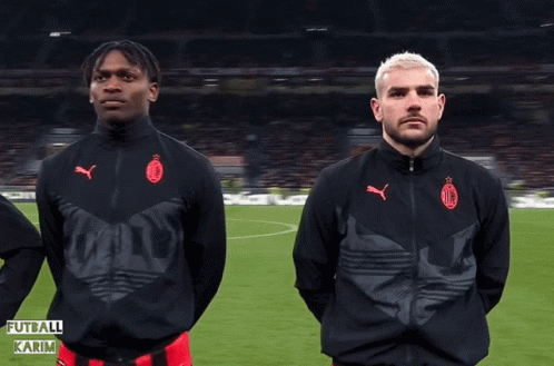 Two Men Standing On Soccer Field Futbol Karim GIF