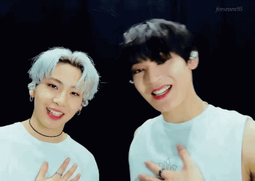 Two Men Standing Thumbs Up
