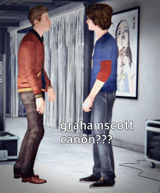 Two Men Standing with Grahamscott Canon