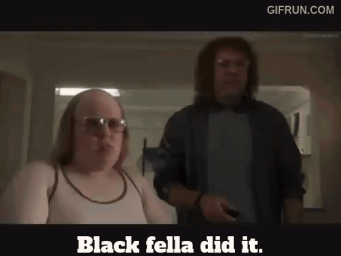 Two Men Talking About Black Fella