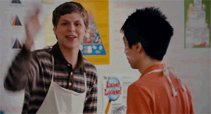 Two Men Talking One in Apron Lose Love Poster