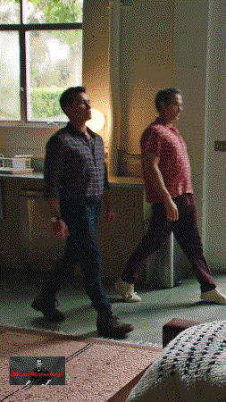 Two Men Walking Near Frank Bernhardt Picture GIF