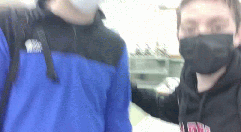 Two Men Wearing Face Masks