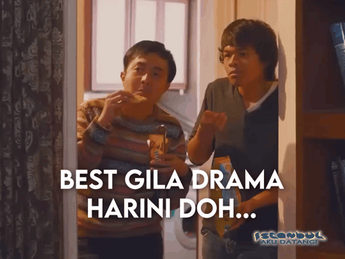 Two Men With Best Gila Drama Harini Doh GIF