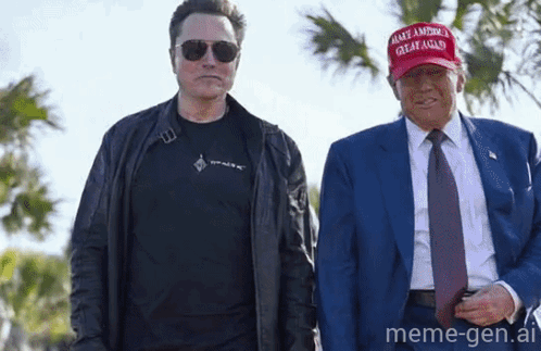 Two Men with Make America Great Again Hat