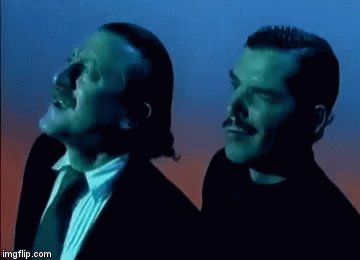 Two Men With Oh Yeah Text GIF