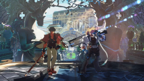 Two Men With Sword and Gun