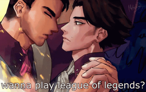 Two Men With Wanna Play League Of Legends GIF