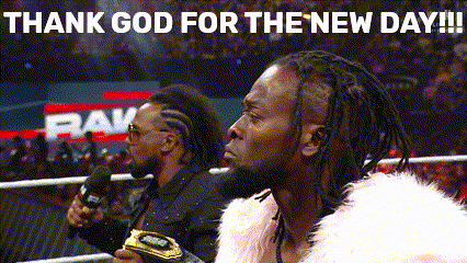 Two Men Wrestling Thank God For New Day GIF