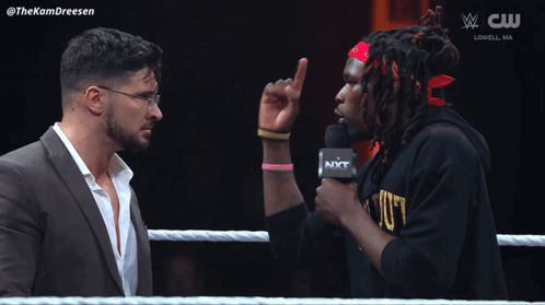 Two Men Wrestling with Text We're All Proud of You