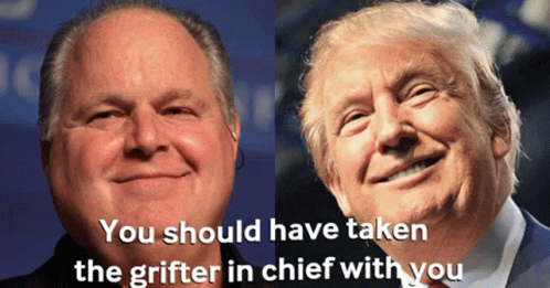 Two Men You Should Have Taken The Grifter In Chief With You GIF