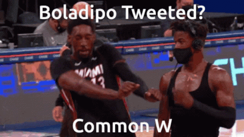 Two Miami Basketball Players Dancing in Face Masks