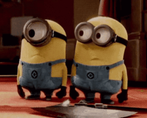 Goggles Minions Standing On Floor GIF