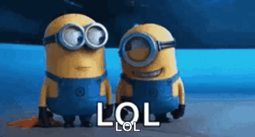 Two Minions Wearing Goggles and Overalls