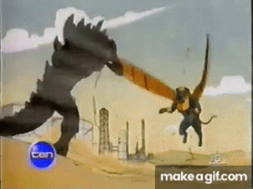 Two Monsters Fighting in Desert