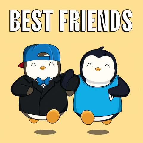 Two Penguins Best Friends