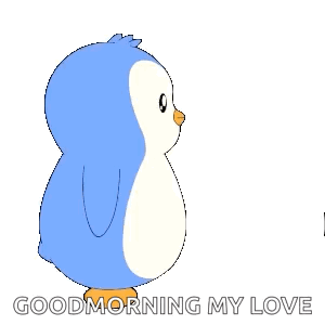 Two Penguins Hugging With Good Morning My Love GIF