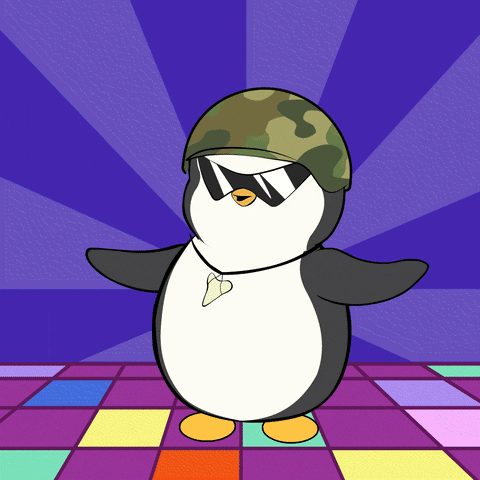 Two Penguins Hugging Named Pengu GIF