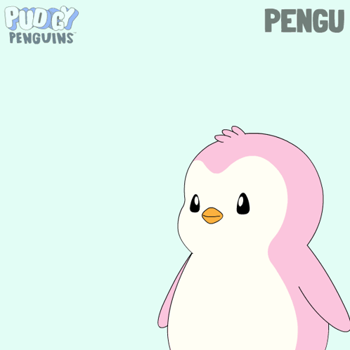 Two Penguins Hugging With Name Pengu