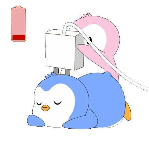 Two Penguins Lying on Each Other