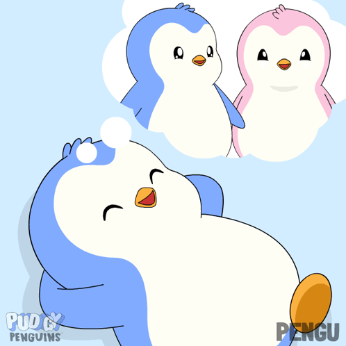 Two Penguins Saying Puddy Penguins
