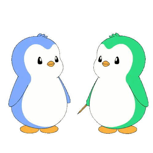 Two Penguins Standing Next to Each Other