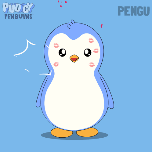 Two Penguins Standing Together Pengu GIF