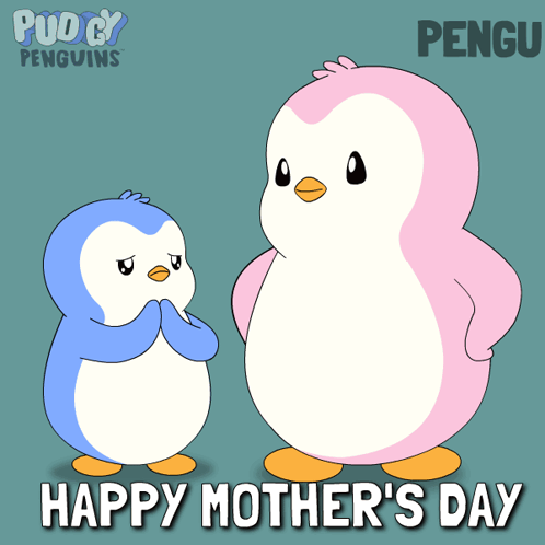 Two Penguins With Happy Mothers Day GIF