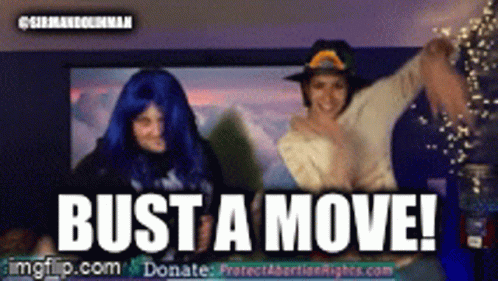 Two People Bust a Move