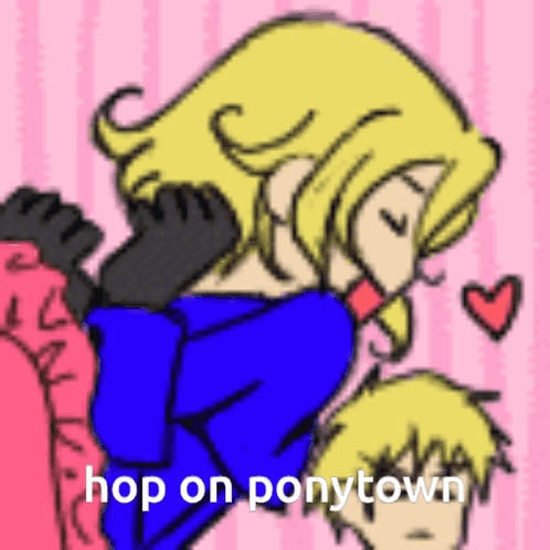 Two People Kissing Hop On Ponytown