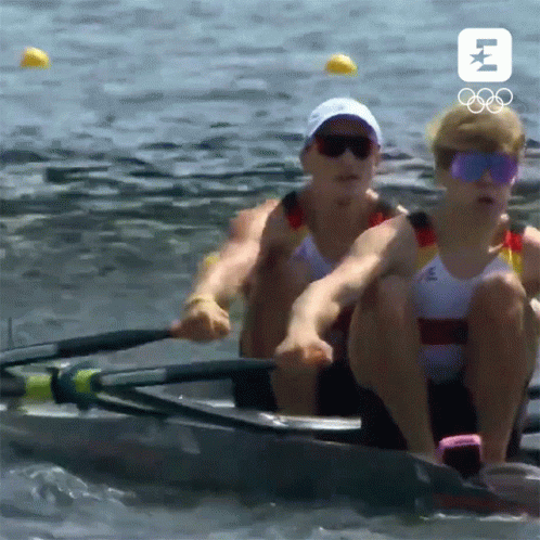 Two People Rowing Boat Olympic Logo