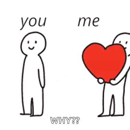 Two People Shaking Hands Saying You and Me Why