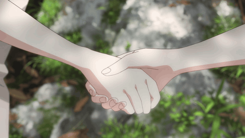 Two People Shaking Hands With Trees