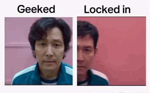 Two Pictures Of A Man 'S Face , One Of Which Is Geeked And The Other Is Locked In . GIF