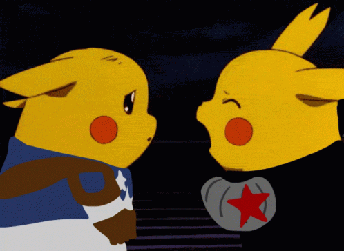 Two Pikachu Looking at Each Other