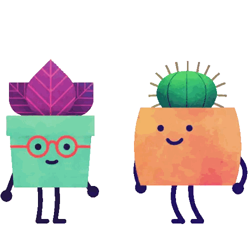 Two Plants Shaking Hands
